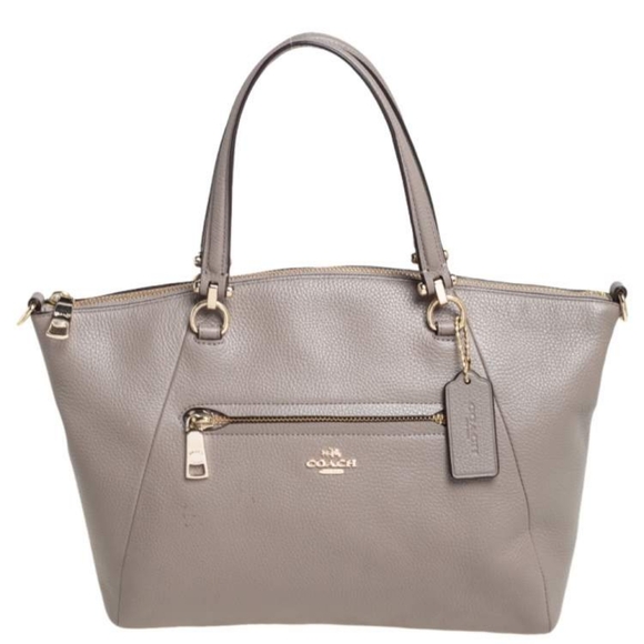 Coach Handbags - Coach Women's Gray Leather Prairie Satchel